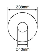 38mm Diameter nylon washer Black nylon